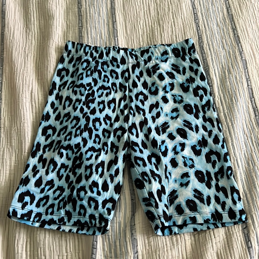 Cheetah biker shorts